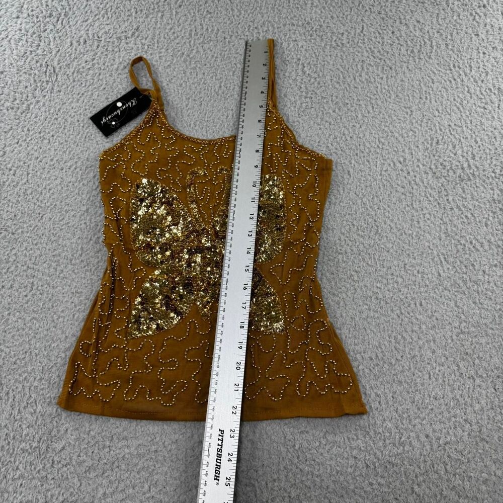 American-vintage Women's Gold and Brown Vest - Picture 7 of 8